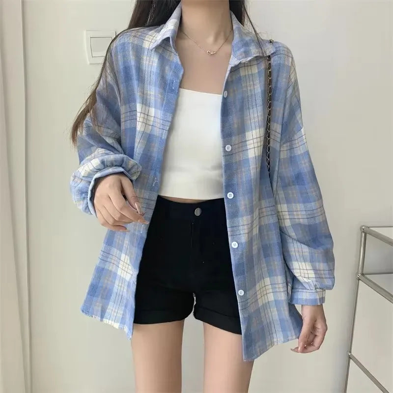 Women’s Plaid Button-Down Shirt
