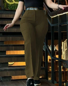 Women’s High-Waist Straight Leg Work Pants