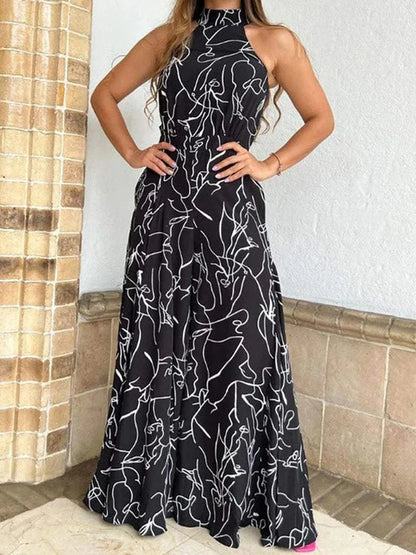 Women’s Halter Neck Wide Leg Jumpsuit