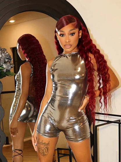 Women’s Silky Backless Playsuits