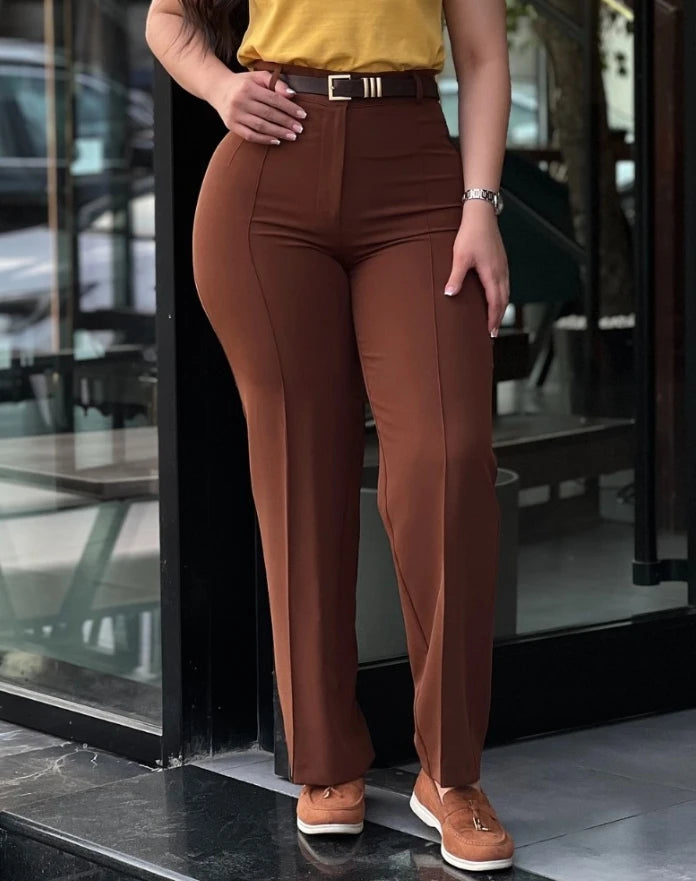 Women’s High-Waist Straight Leg Work Pants