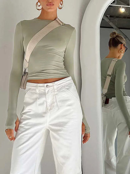 Women’s Long Sleeve Crop Top